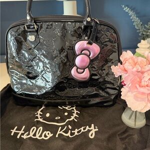 Vintage Hello Kitty Black Patent Leather Bag